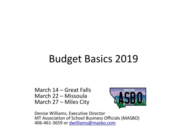 Budget Basics 2019