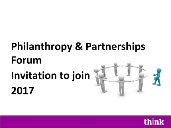 Philanthropy &amp; Partnerships Forum Invitation to join 2017