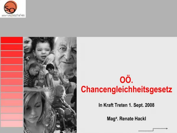O . Chancengleichheitsgesetz In Kraft Treten 1. Sept. 2008 Maga. Renate Hackl