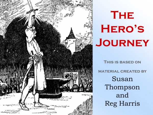 The Hero’s Journey This is based on material created by Susan Thompson and Reg Harris