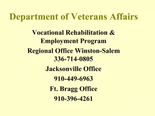 Department of Veterans Affairs - slide 1