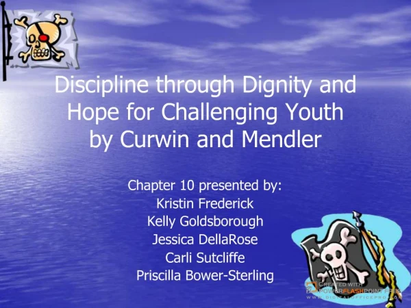 Discipline through Dignity and Hope for Challenging Youth