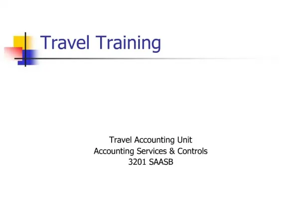 Travel Training