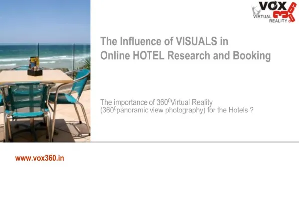 The Influence of VISUALS in Online HOTEL Research and Booking