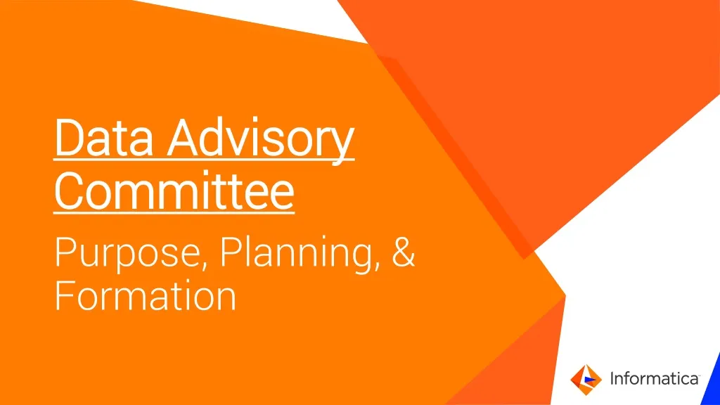data advisory committee purpose planning formation