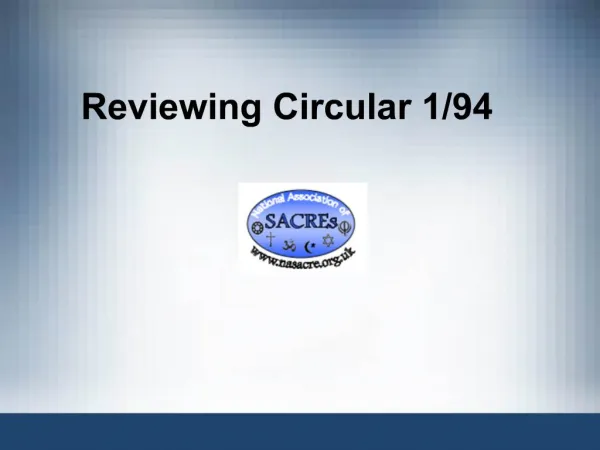 Reviewing Circular 1