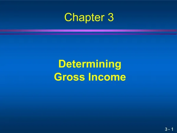 Determining Gross Income