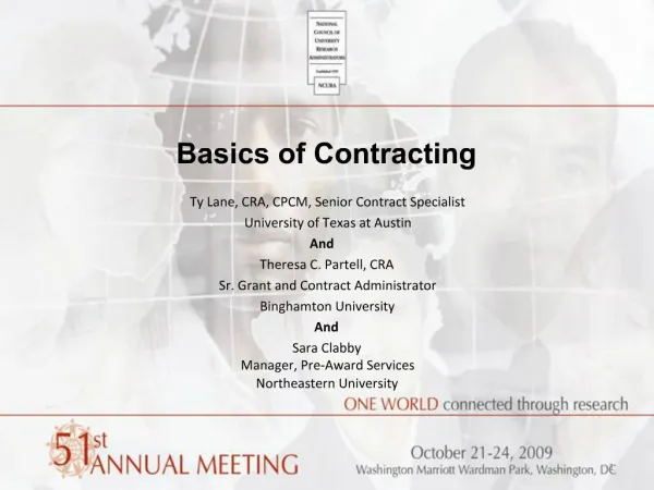 Basics of Contracting