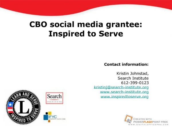 CBO Social Media Learning Network Webinar