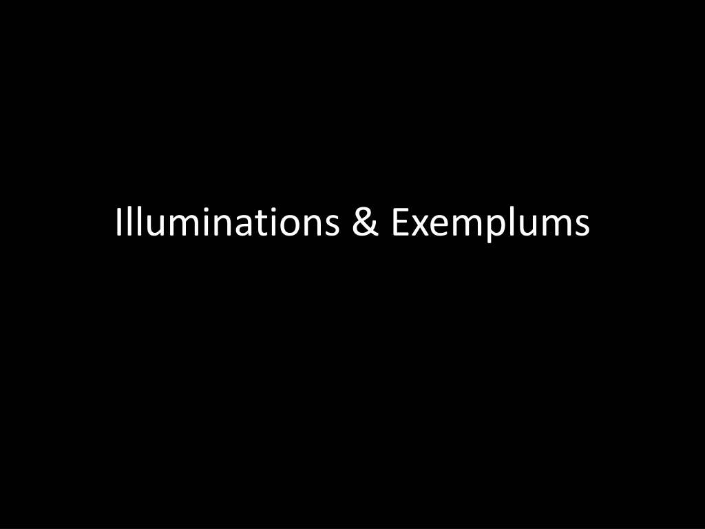 illuminations exemplums
