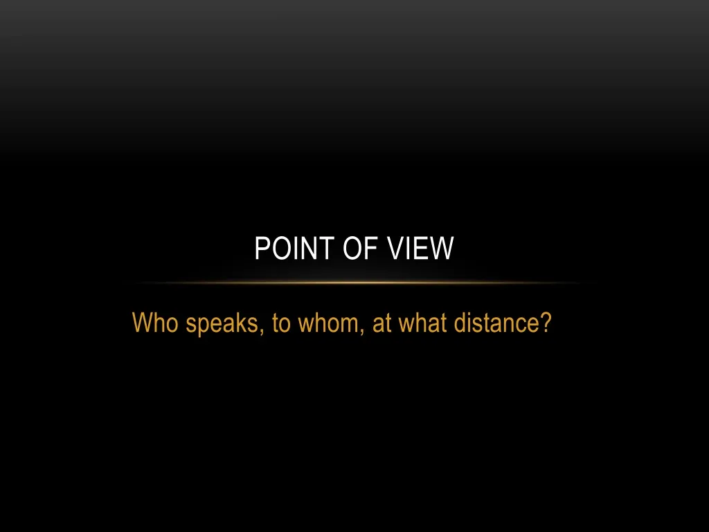 point of view