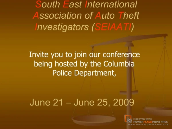 South East International Association of Auto Theft Investigators SEIAATI