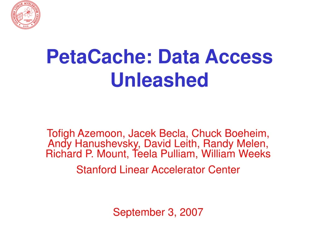 petacache data access unleashed