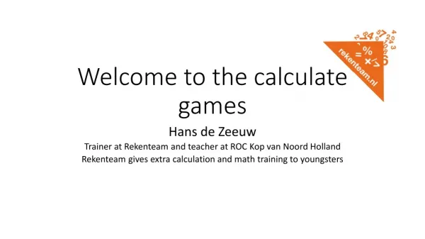 Welcome to the calculate games