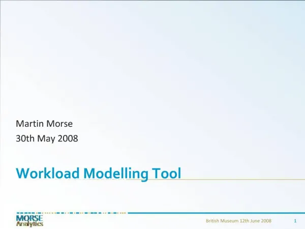 Workload Modelling Tool