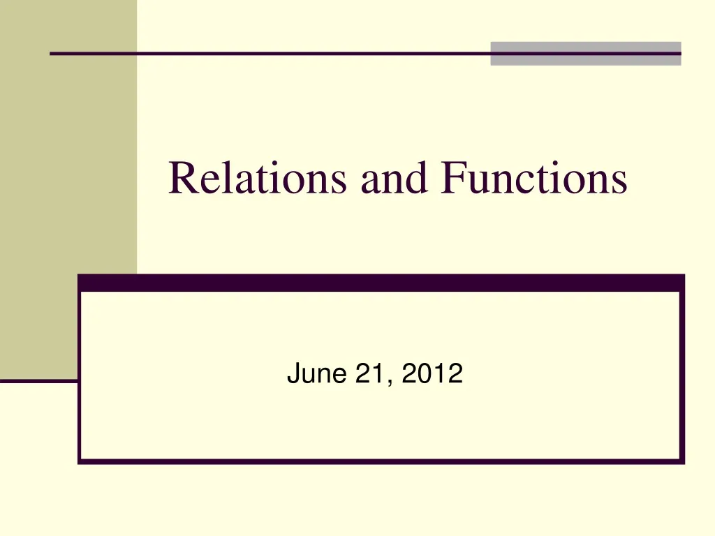 relations and functions