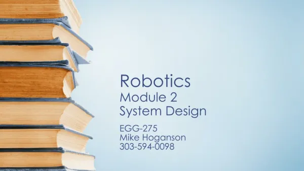 Robotics Module 2 System Design