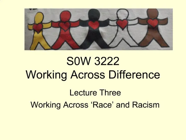 S0W 3222 Working Across Difference