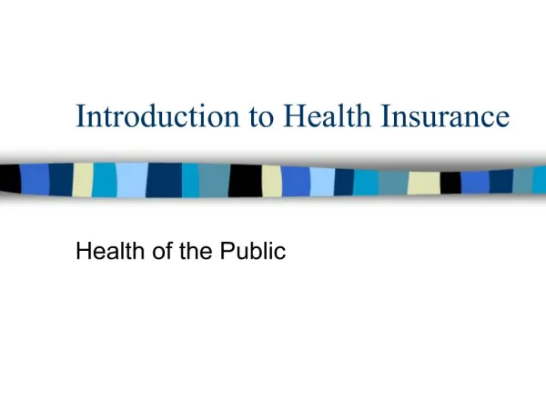 Introduction to Health Insurance