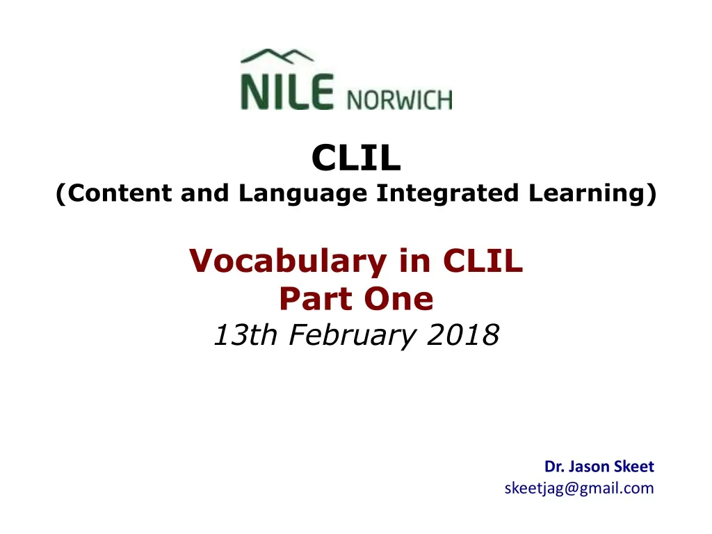 clil content and language integrated learning vocabulary in clil part one 13th february 2018