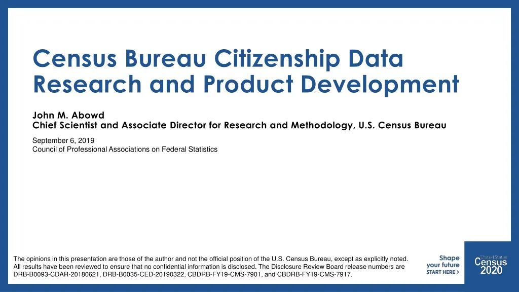 census bureau citizenship data research and product development