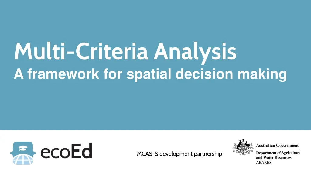 multi criteria analysis a framework for spatial