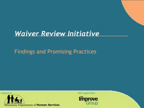 Waiver Review Initiative