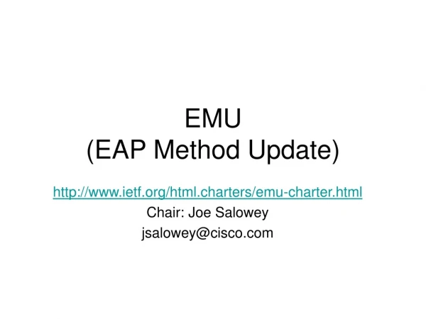 EMU (EAP Method Update)
