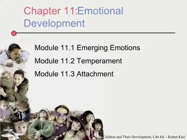 Chapter 11: Emotional Development