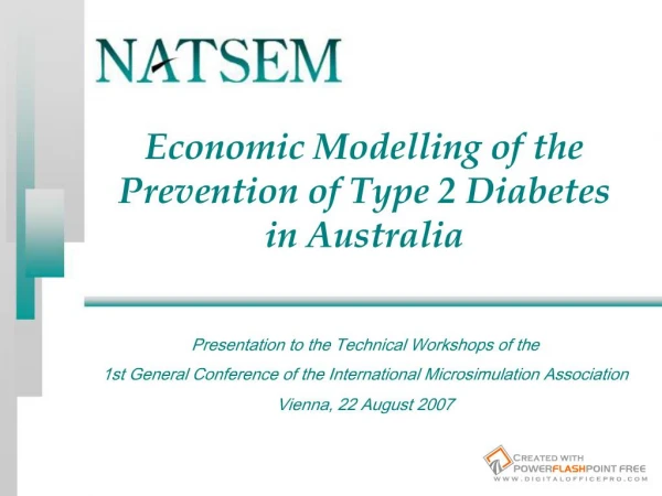 Economic Modelling of the Prevention of Type 2 Diabetes