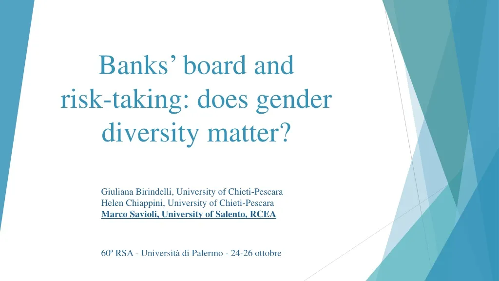 banks board and risk taking does gender diversity matter