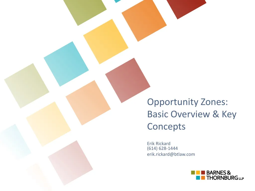 opportunity zones basic overview key concepts