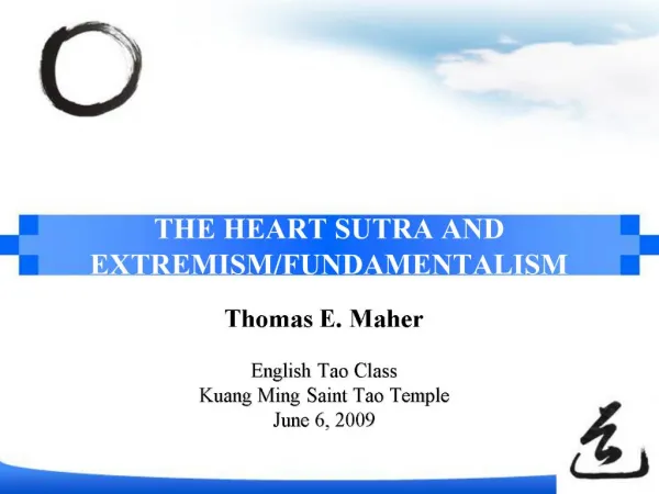 THE HEART SUTRA AND EXTREMISM
