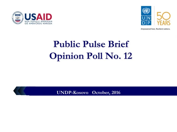Public Pulse Brief Opinion Poll No. 12