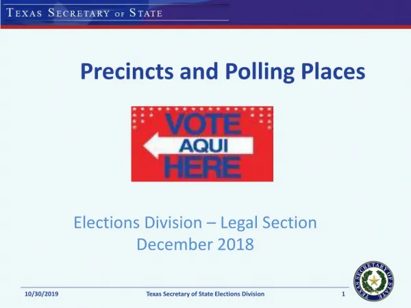 Precincts and Polling Places