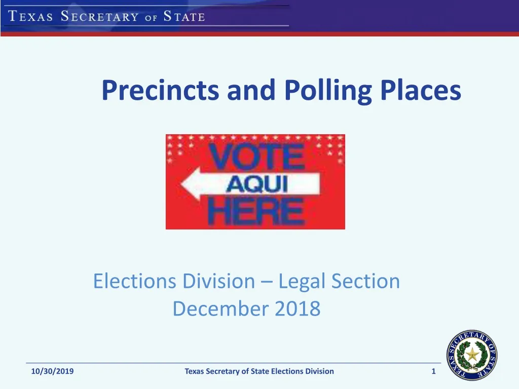 precincts and polling places