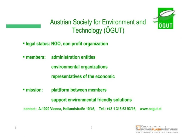 Austrian Society for Environment and Technology