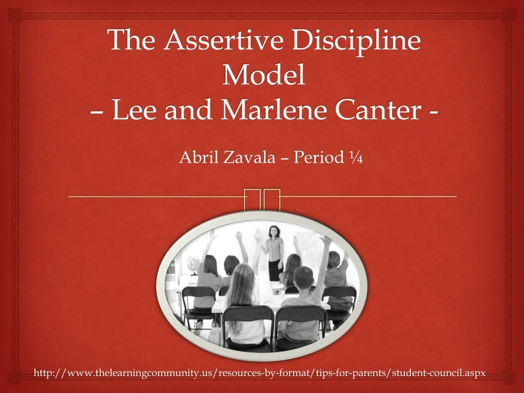 the assertive discipline model lee and marlene canter