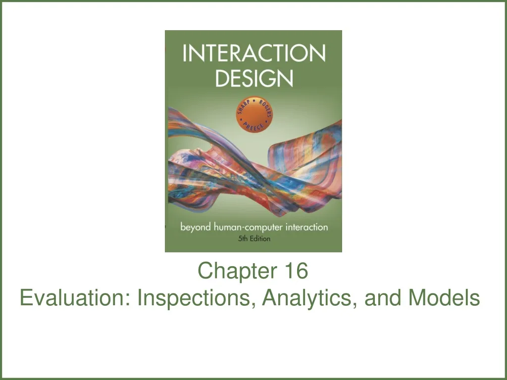 chapter 16 evaluation inspections analytics