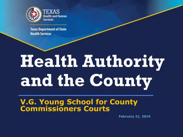 Health Authority and the County