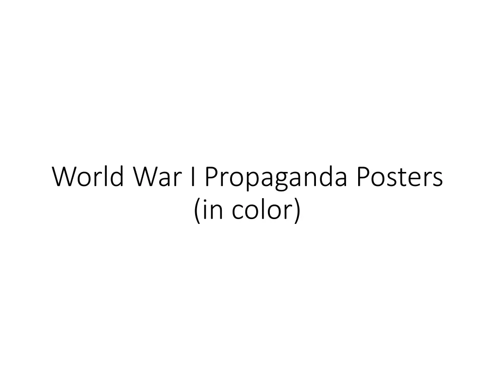 world war i propaganda posters in color