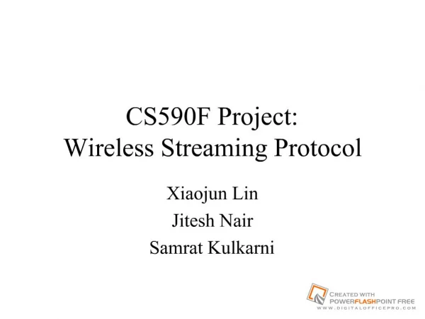 CS590F Project: