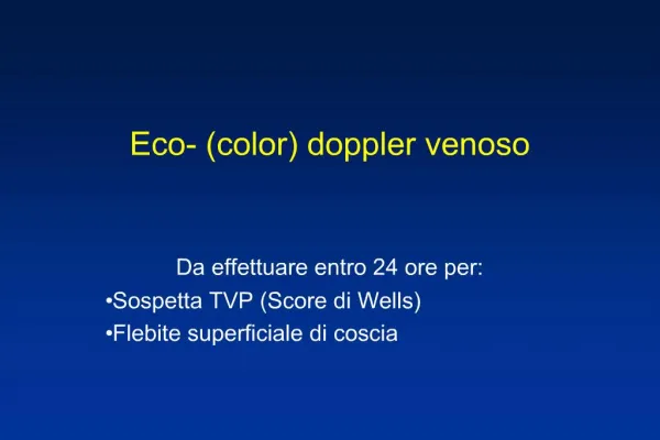 Eco- color doppler venoso