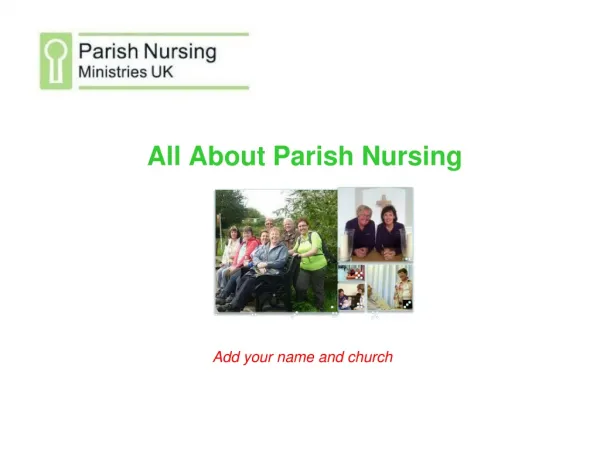 All About Parish Nursing