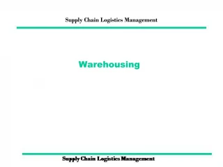 Supply Chain Logistics Management - slide 1