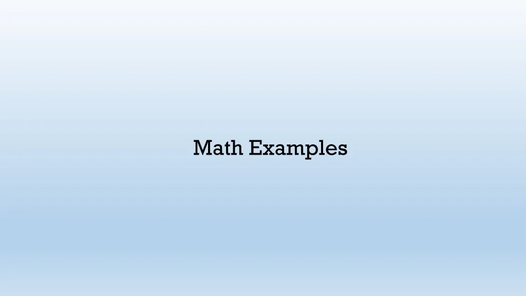 math examples