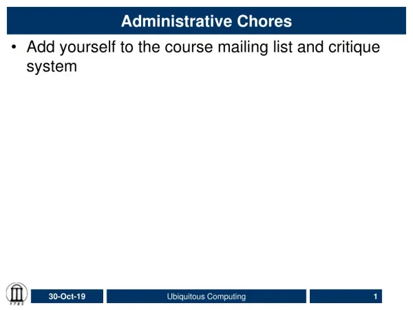 Administrative Chores