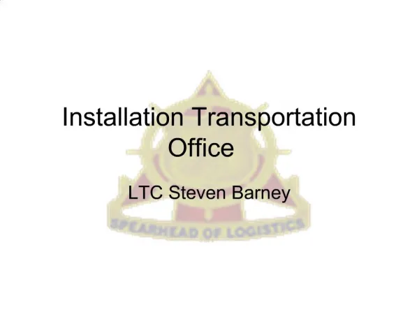 Installation Transportation Office