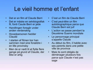 Le vieil homme et l enfant - slide 1