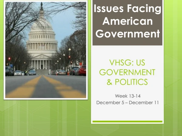 VHSG: US GOVERNMENT &amp; POLITICS